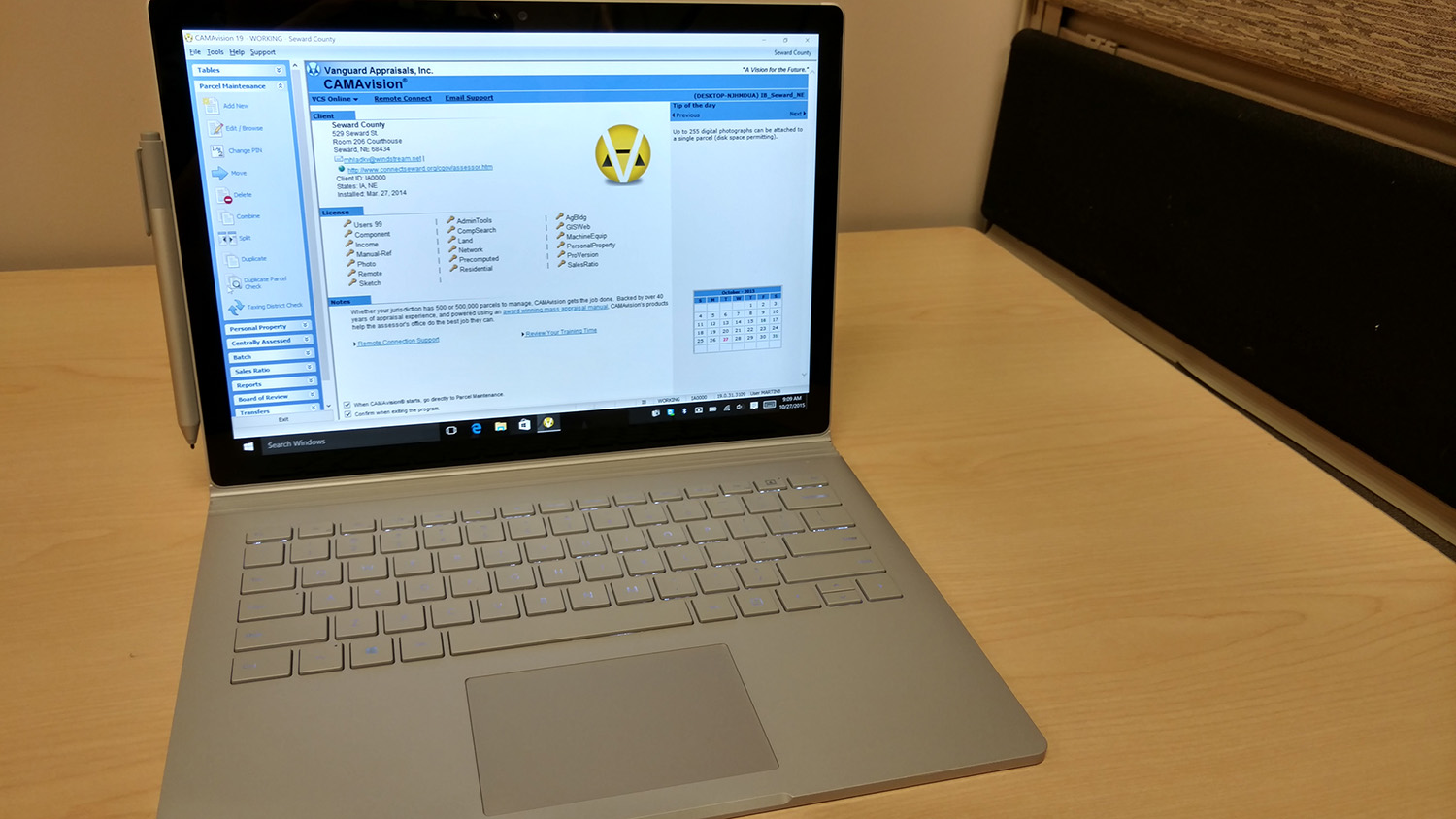 CAMAvision on the Microsoft Surface Book