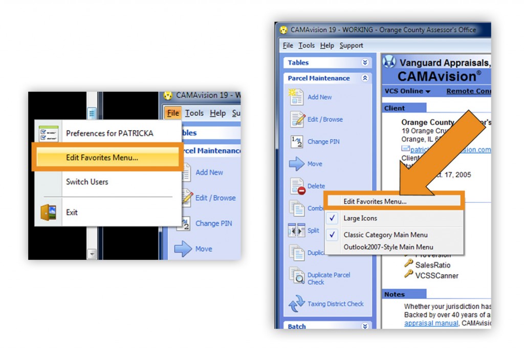 CAMAvision Setup Example 1